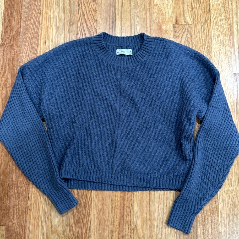 Women’s Hollister Cropped Sweater size XS Slate Blue/ Gray